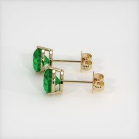 <span>3.23</span>&nbsp;<span class="tooltip-light">Ct.Tw.<span class="tooltiptext">Total Carat Weight</span></span> Emerald Earrings, 18K Yellow Gold 3