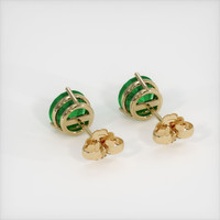 <span>3.23</span>&nbsp;<span class="tooltip-light">Ct.Tw.<span class="tooltiptext">Total Carat Weight</span></span> Emerald Earrings, 18K Yellow Gold 4