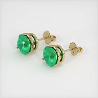 <span>1.83</span>&nbsp;<span class="tooltip-light">Ct.Tw.<span class="tooltiptext">Total Carat Weight</span></span> Emerald Earrings, 18K Yellow Gold 2