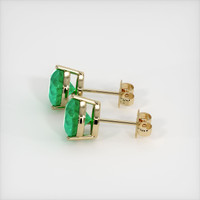 Studs Emerald Earrings 1.83 Ct.Tw.Total Carat Weight, 18K Yellow Gold Preview