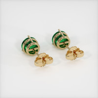 <span>1.03</span>&nbsp;<span class="tooltip-light">Ct.Tw.<span class="tooltiptext">Total Carat Weight</span></span> Emerald Earrings, 18K Yellow Gold 4