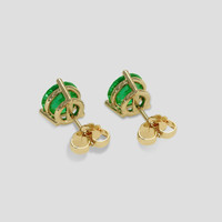 <span>1.67</span>&nbsp;<span class="tooltip-light">Ct.Tw.<span class="tooltiptext">Total Carat Weight</span></span> Emerald Earrings, 18K Yellow Gold 4