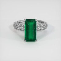 4.93 Ct. Emerald Ring, Platinum 950 1