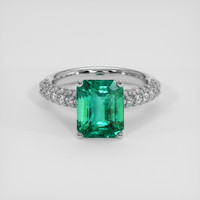 2.76 Ct. Emerald Ring, Platinum 950 1