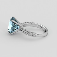4.17 Ct. Blue Aquamarine Ring, Platinum 950 4