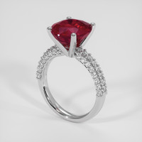 6.01 Ct. Ruby Ring, Platinum 950 2