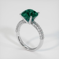 5.06 Ct. Bluish Green Sapphire Ring, Platinum 950 2