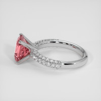 3.37 Ct. Padparadscha Sapphire Ring, Platinum 950 4