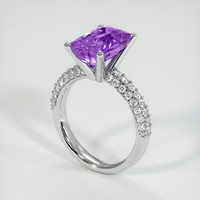 8.17 Ct. Purple Sapphire Ring, Platinum 950 2