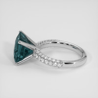 6.65 Ct. Greenish Blue Sapphire Ring, Platinum 950 4