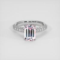 3.43 Ct. Peach Sapphire Ring, Platinum 950 1