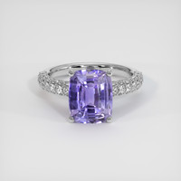 4.06 Ct. Violet Sapphire Ring, Platinum 950 1