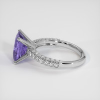 4.06 Ct. Violet Sapphire Ring, Platinum 950 4