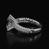 3.57 Ct. White Sapphire Ring, Platinum 950 4
