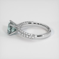 2.43 Ct. Bluish Green Sapphire Ring, Platinum 950 4
