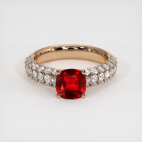 1.50 Ct. Ruby Ring, 14K Rose Gold 1