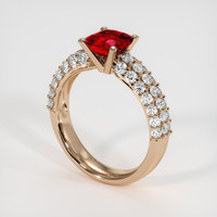 1.50 Ct. Ruby Ring, 14K Rose Gold 2