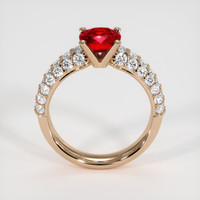 1.50 Ct. Ruby Ring, 14K Rose Gold 3