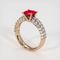 1.22 Ct. Ruby Ring, 14K Rose Gold 2