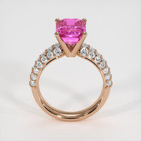 3.53 Ct. Pink Sapphire Ring, 14K Rose Gold 3