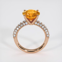 4.22 Ct. Orange Sapphire Ring, 14K Rose Gold 3