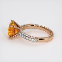 4.22 Ct. Orange Sapphire Ring, 14K Rose Gold 4