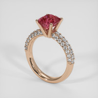 3.06 Ct. Padparadscha Sapphire Ring, 14K Rose Gold 2