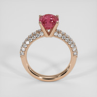 3.06 Ct. Padparadscha Sapphire Ring, 14K Rose Gold 3