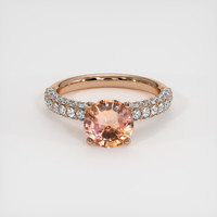 2.36 Ct. Padparadscha Sapphire Ring, 14K Rose Gold 1