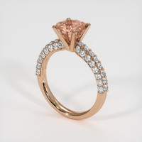 2.36 Ct. Padparadscha Sapphire Ring, 14K Rose Gold 2