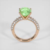5.09 Ct. Yellowish Green Sapphire Ring, 14K Rose Gold 3