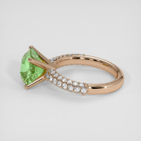 5.09 Ct. Yellowish Green Sapphire Ring, 14K Rose Gold 4