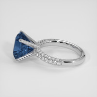 6.90 Ct. Blue Sapphire Ring, 14K White Gold 4