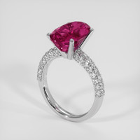 5.05 Ct. Pink Tourmaline Ring, 14K White Gold 2