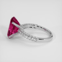 5.05 Ct. Pink Tourmaline Ring, 14K White Gold 4