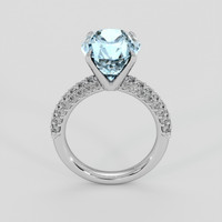 4.17 Ct. Blue Aquamarine Ring, 14K White Gold 3