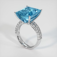 9.71 Ct. Gemstone Ring, 14K White Gold 2