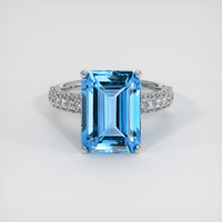 9.09 Ct. Gemstone Ring, 14K White Gold 1