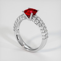 1.50 Ct. Ruby Ring, 14K White Gold 2