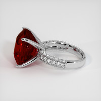 20.00 Ct. Ruby Ring, 14K White Gold 4
