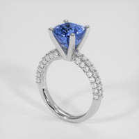 4.18 Ct. Blue Sapphire Ring, 14K White Gold 2