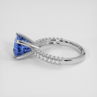 4.18 Ct. Blue Sapphire Ring, 14K White Gold 4