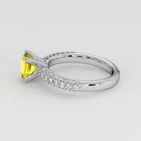 1.35 Ct. Yellow Sapphire Ring, 14K White Gold 4