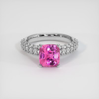 3.22 Ct. Sapphire Ring, 14K White Gold 1