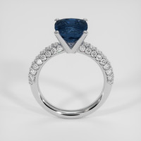 3.16 Ct. Blue Sapphire Ring, 14K White Gold 3
