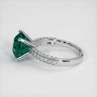 5.06 Ct. Bluish Green Sapphire Ring, 14K White Gold 4