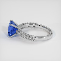 3.11 Ct. Blue Sapphire Ring, 14K White Gold 4