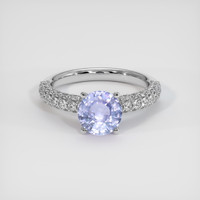 2.13 Ct. Bluish Purple Sapphire Ring, 14K White Gold 1