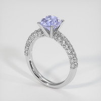 2.13 Ct. Bluish Purple Sapphire Ring, 14K White Gold 2