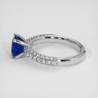 1.55 Ct. Blue Sapphire Ring, 14K White Gold 4